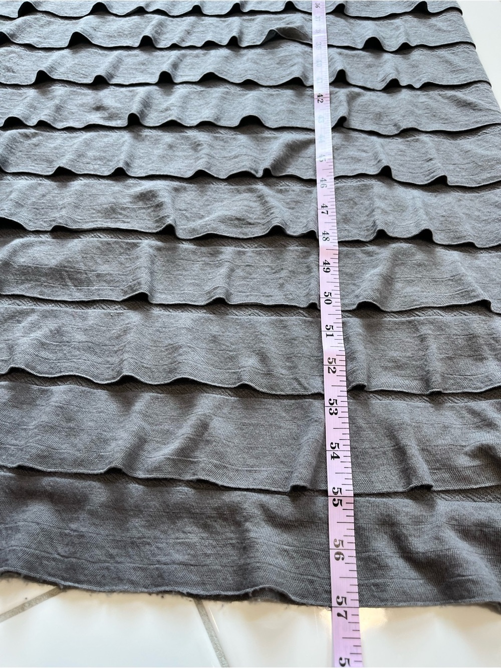 Max Studio Gray Tiered Scoop Neck Maxi Dress - Picture 12 of 13